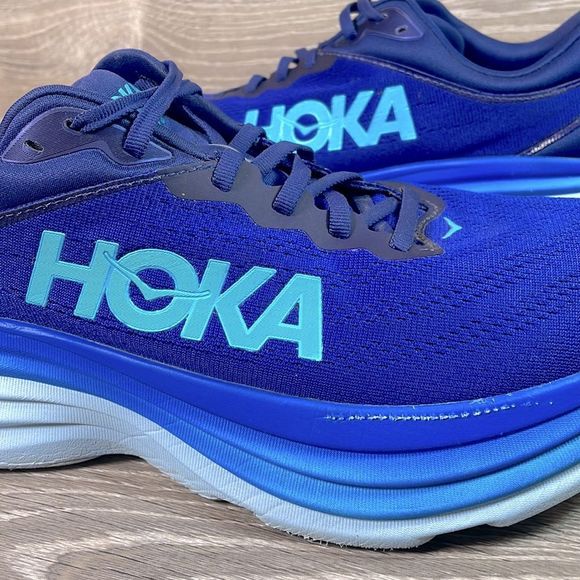 Hoka One One Bondi 8 Mens Size 11.5D Bellwether Blue Bluing Running Sneakers - Picture 11 of 13